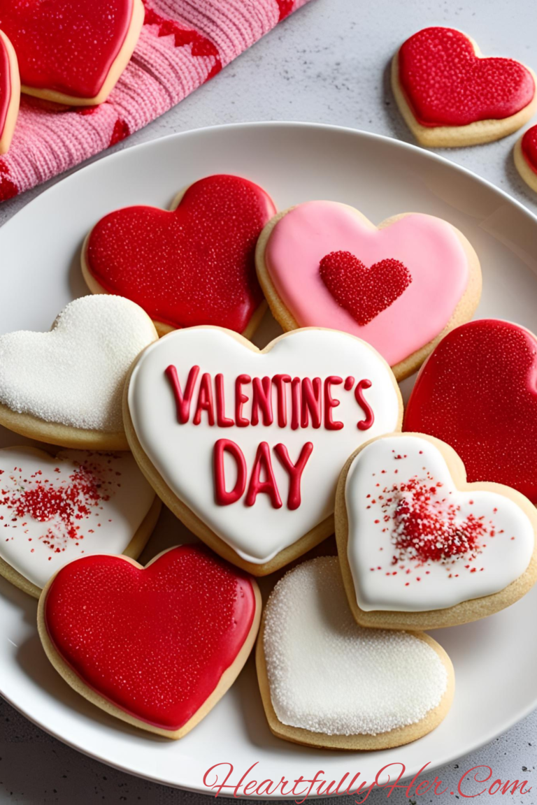 Valentine’s Day Heart Shaped Sugar Cookies Recipe