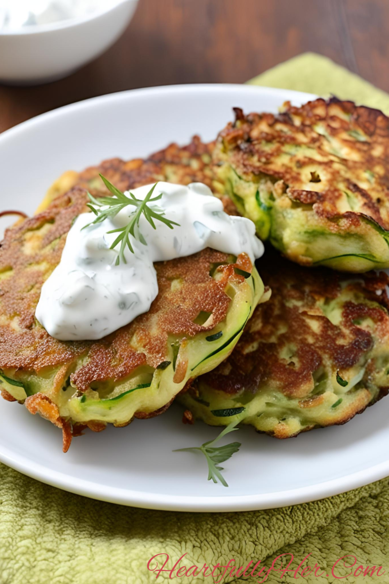 Zucchini Fritters With Goat Cheese Sauce Recipe