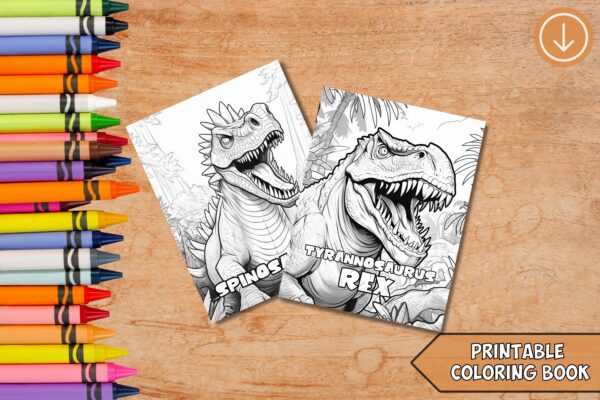 Dinosaur Volume 1 Printable Coloring Book