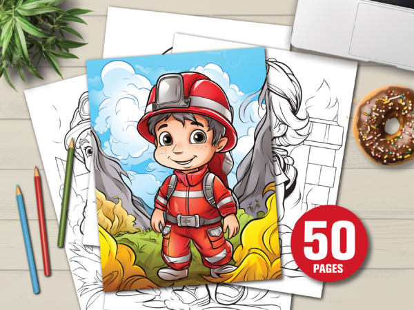 Firefigher Printable Coloring Book