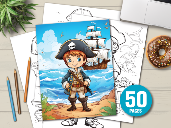 Pirates Printable Coloring Book