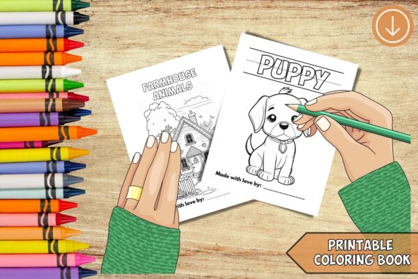 Farmhouse Printable Coloring Book